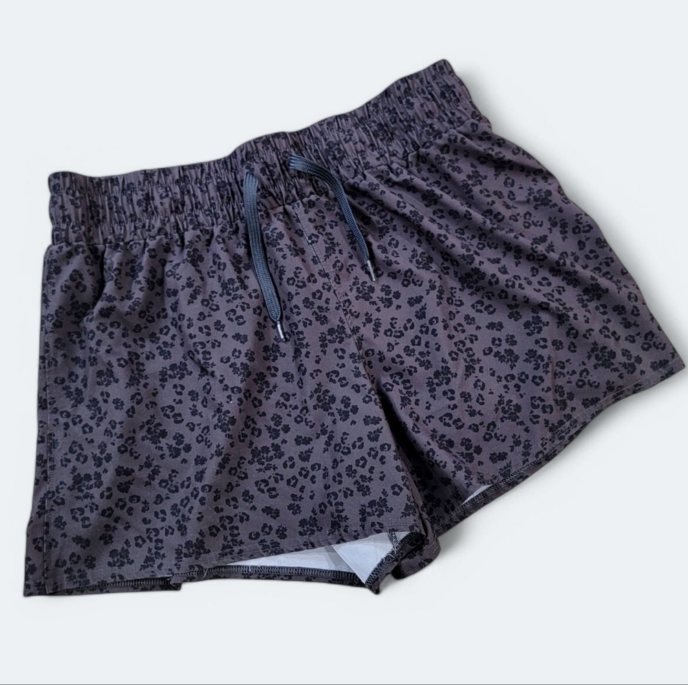 Reebok Brown and Black Leopard Cheetah Print Activewar Shorts Size XXL